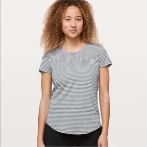 Lululemon Love Crew III Grey Gray White Small